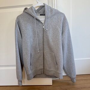 Brandy Melville Gray Zip-Up Hoodie